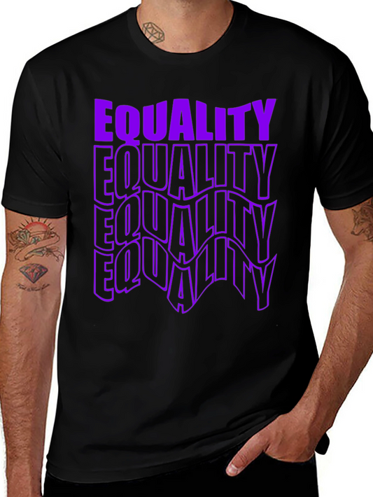 Equality Graphic T-Shirt - Bold Purple Print