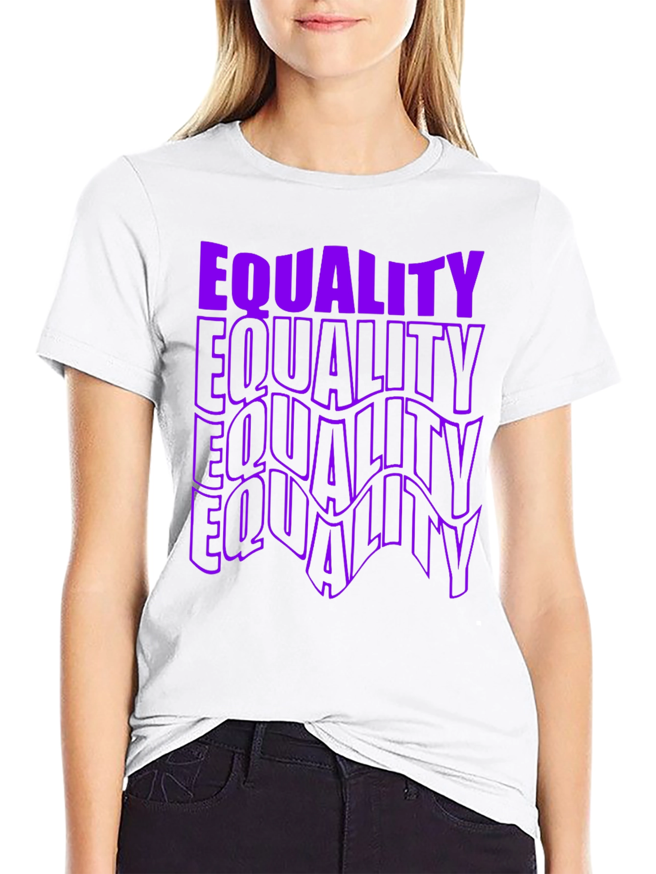 Equality Graphic T-Shirt - Bold Purple Print