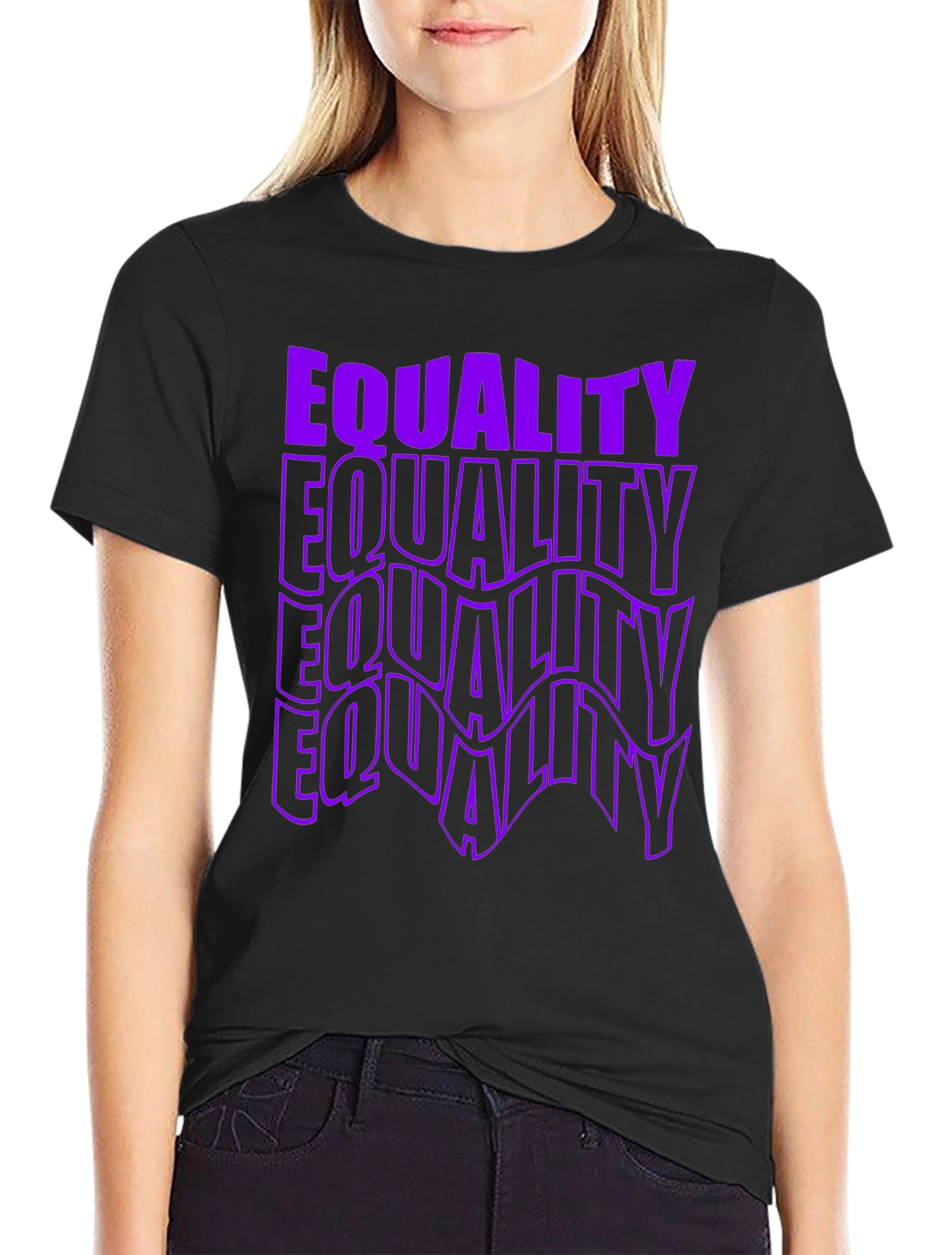 Equality Graphic T-Shirt - Bold Purple Print