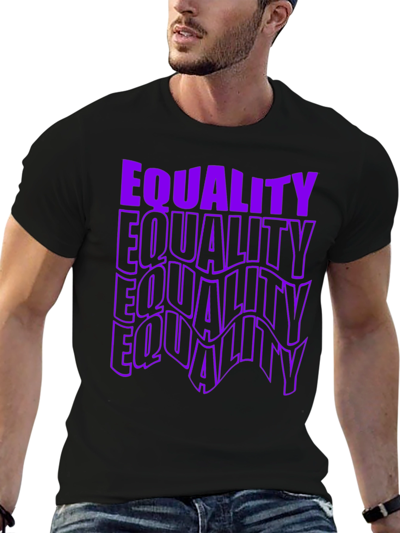 Equality Graphic T-Shirt - Bold Purple Print