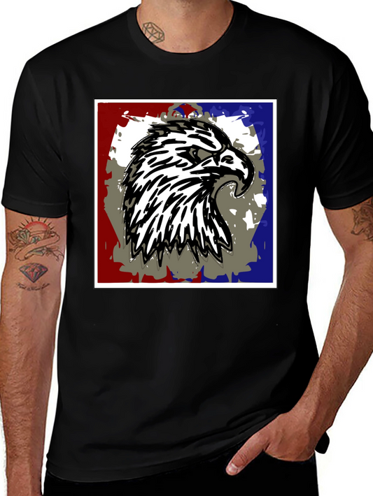 Eagle Graphic Print Black T-Shirt