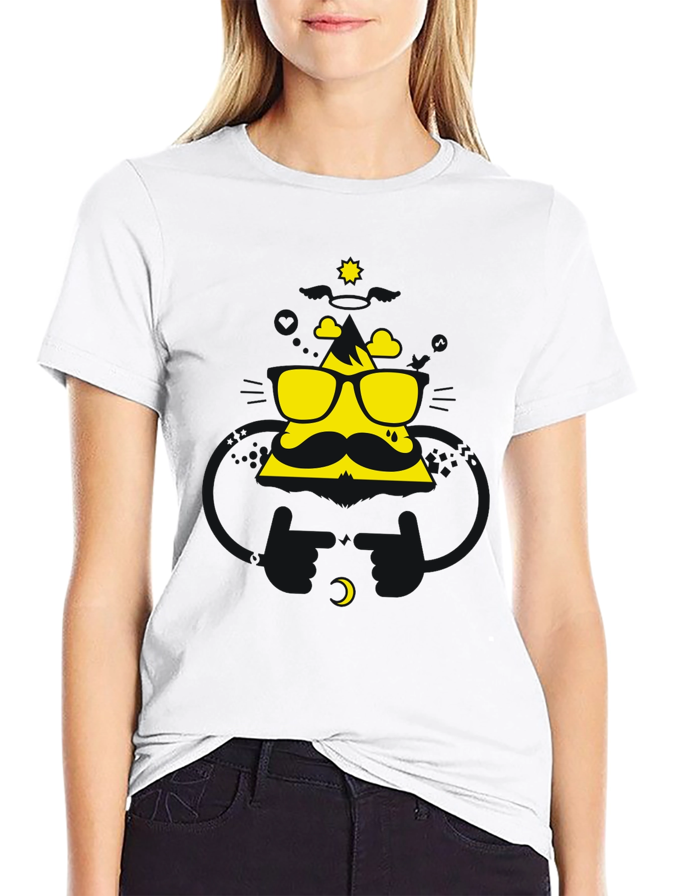 Cool Dude Graphic Tee - Black Cotton Blend Shirt