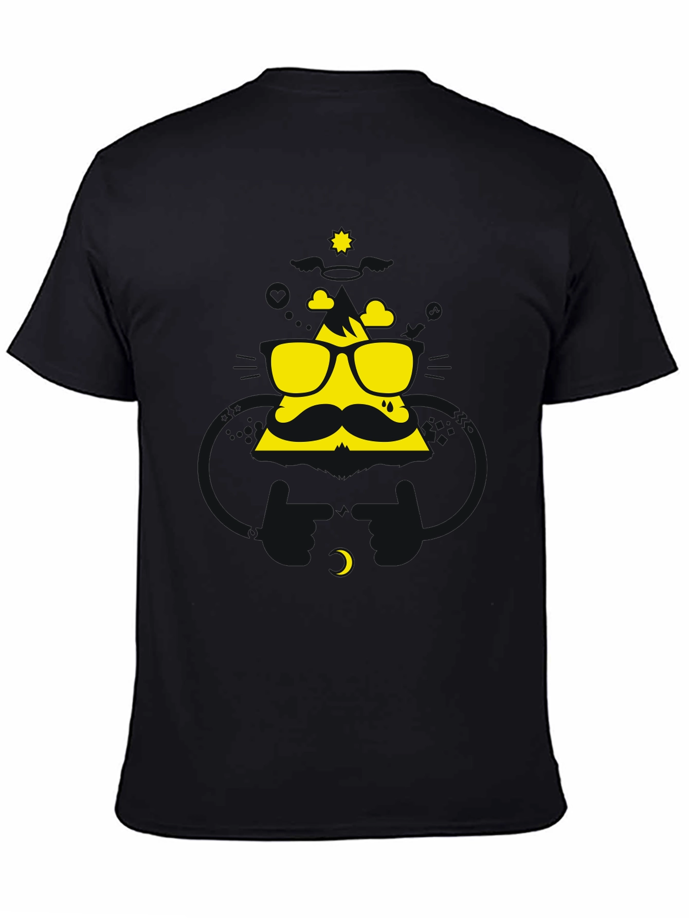 Cool Dude Graphic Tee - Black Cotton Blend Shirt