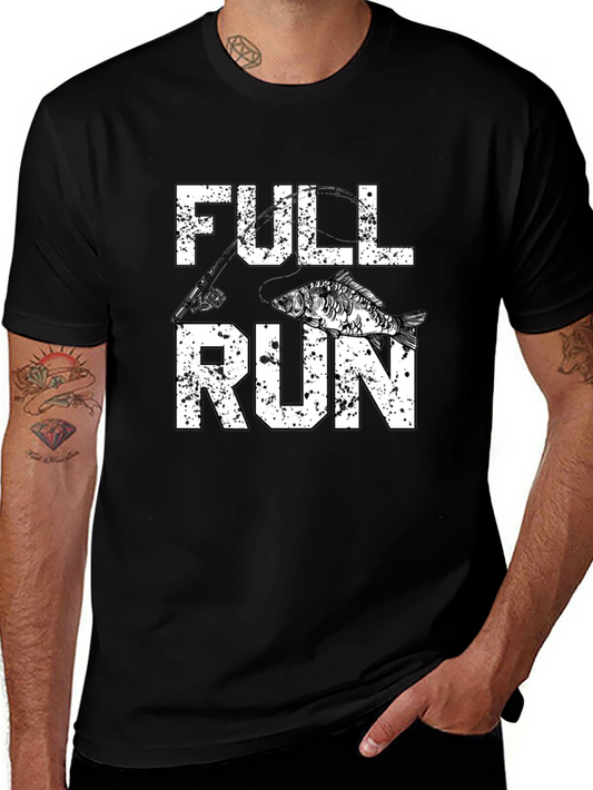 Full Run Fishing Graphic T-Shirt