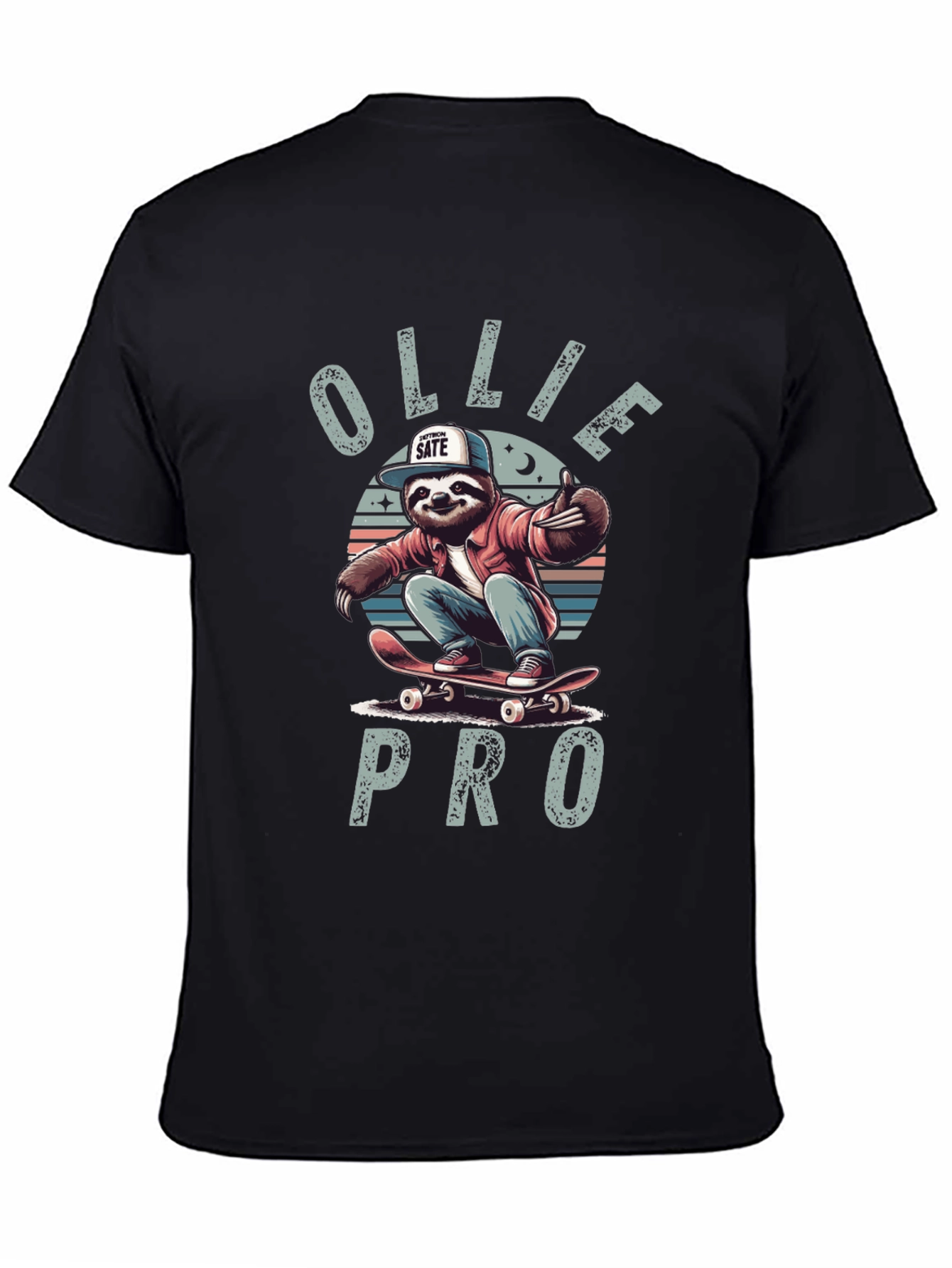 Ollie Pro Sloth Skateboard T-Shirt