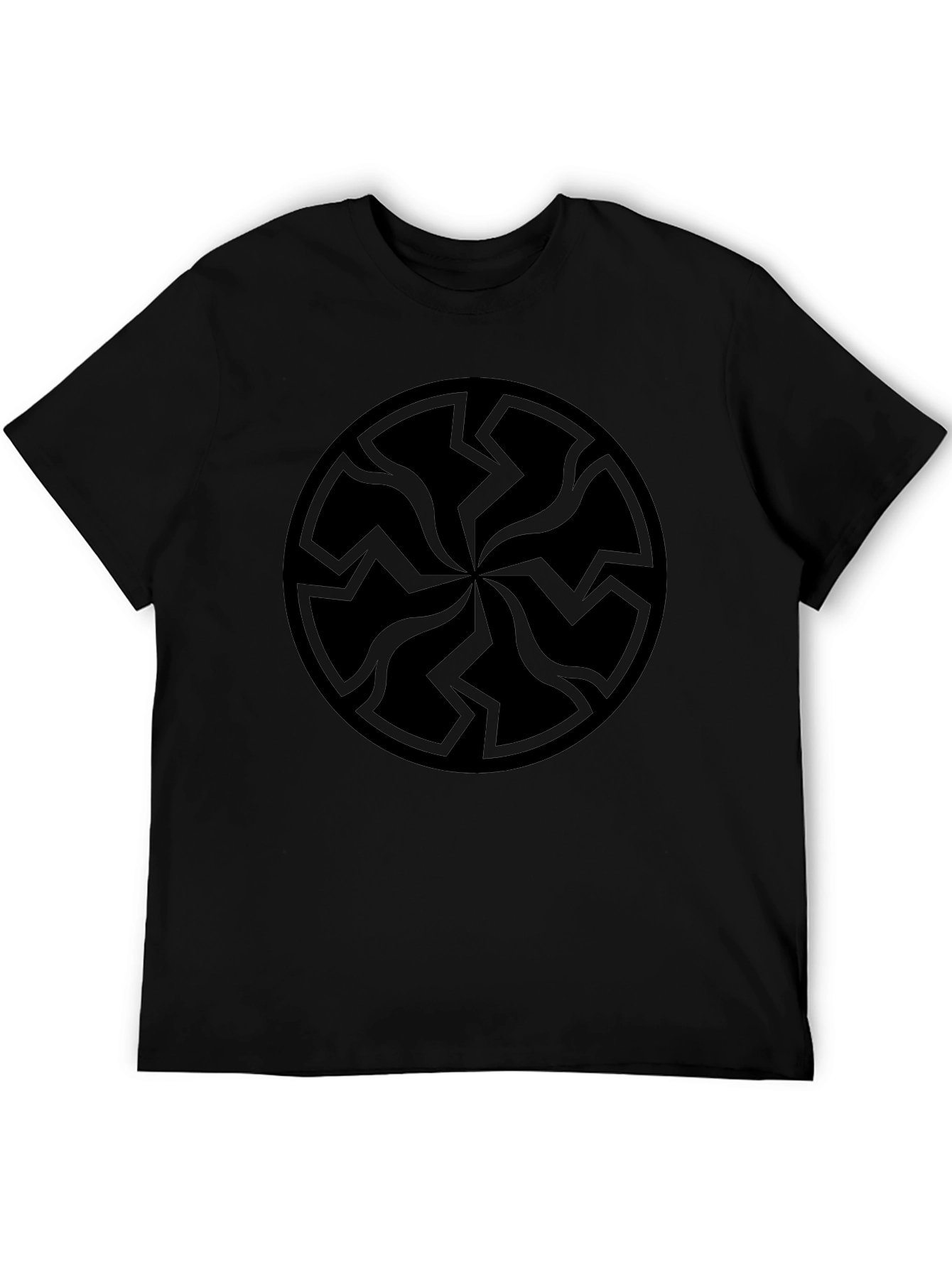Black Sun Symbol Graphic Tee - Dark Aesthetic Shirt