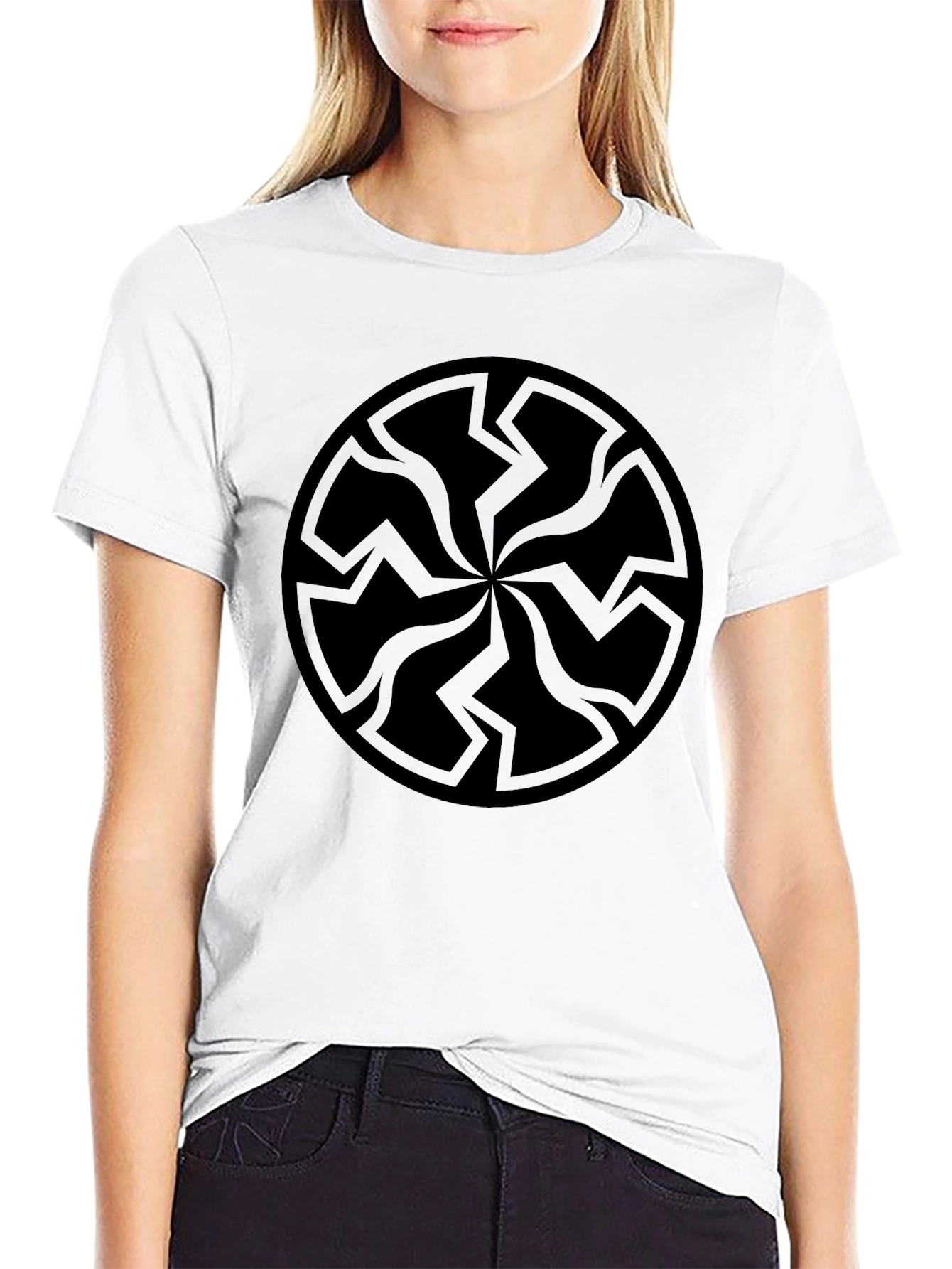 Black Sun Symbol Graphic Tee - Dark Aesthetic Shirt