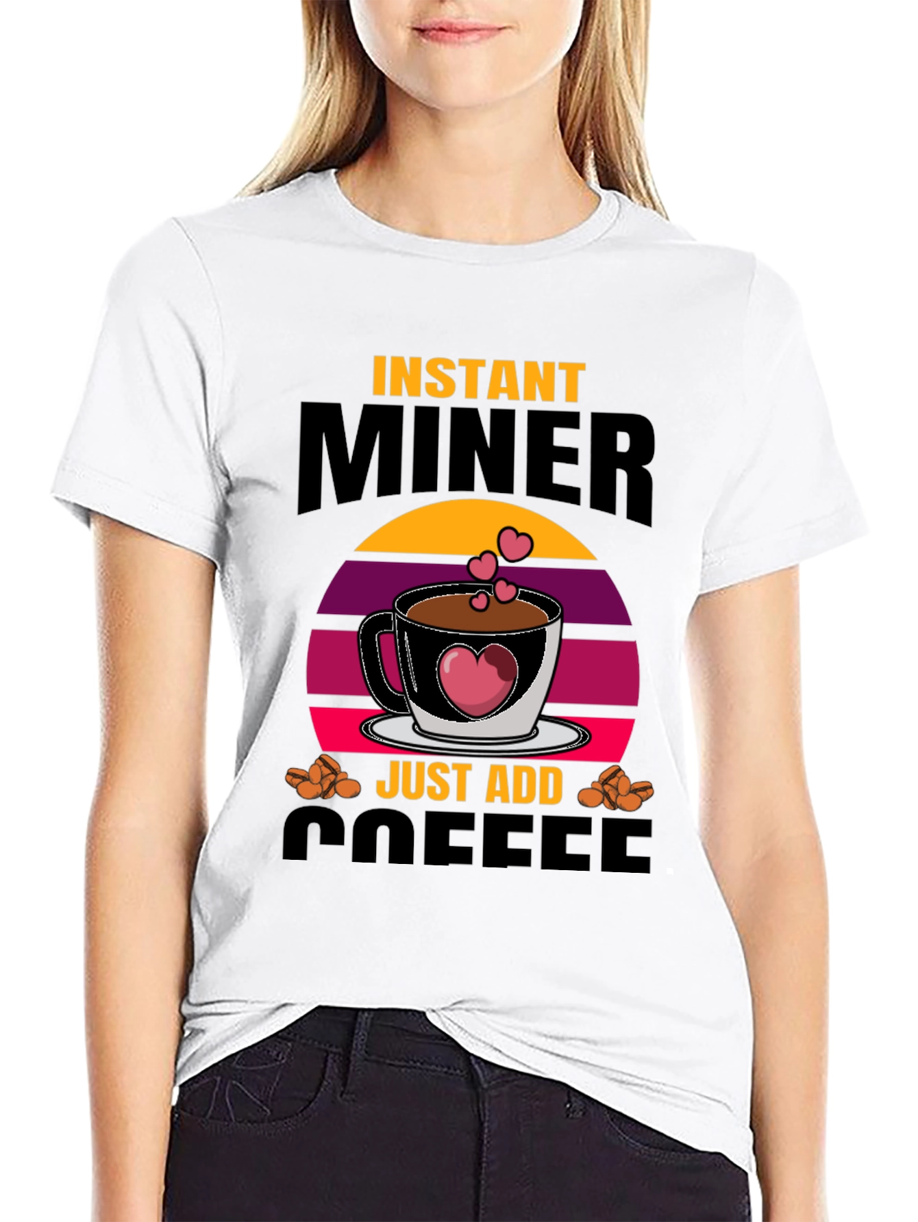 Instant Miner Just Add Coffee T-Shirt