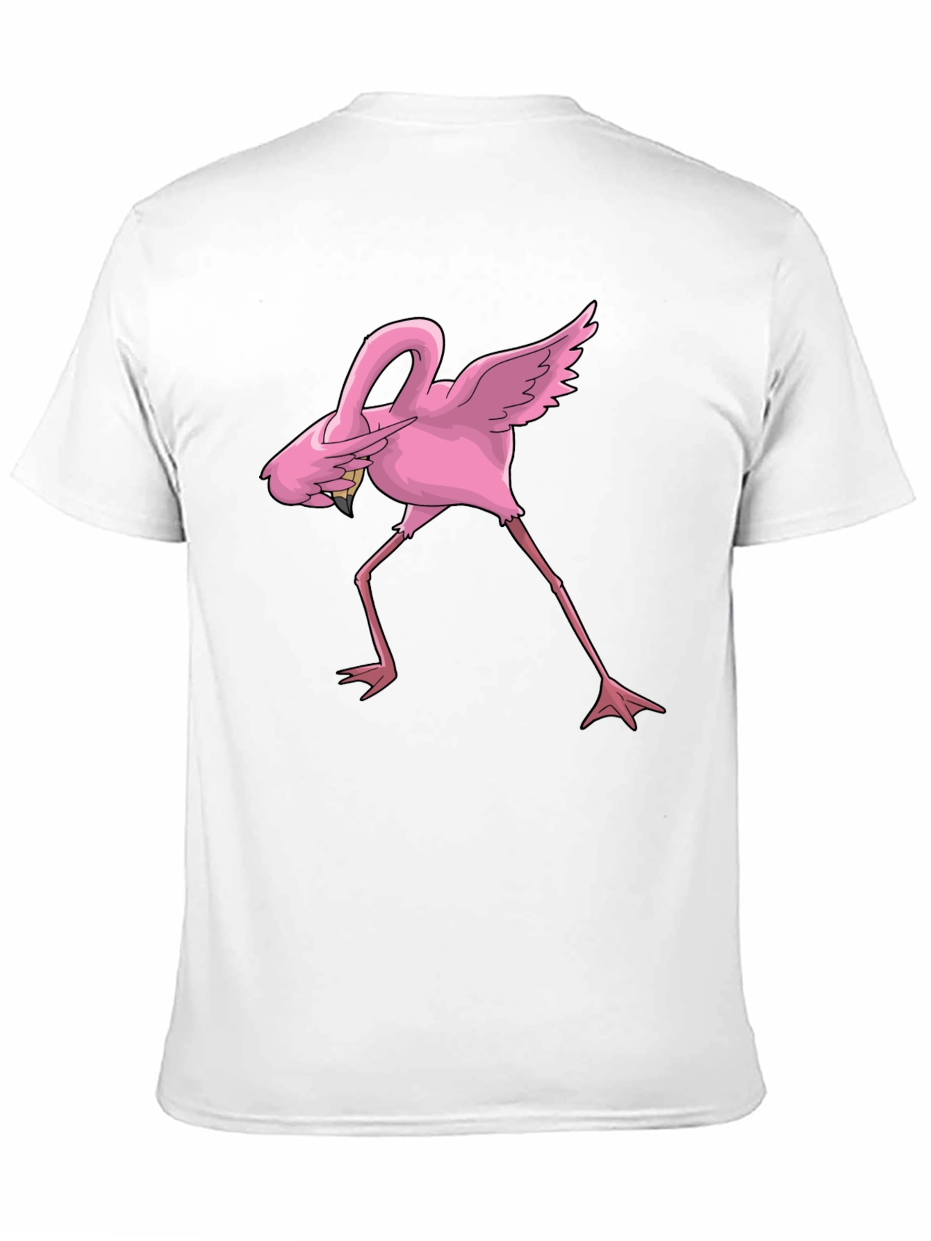 Dabbing Flamingo Graphic Tee - Cool Black T-Shirt