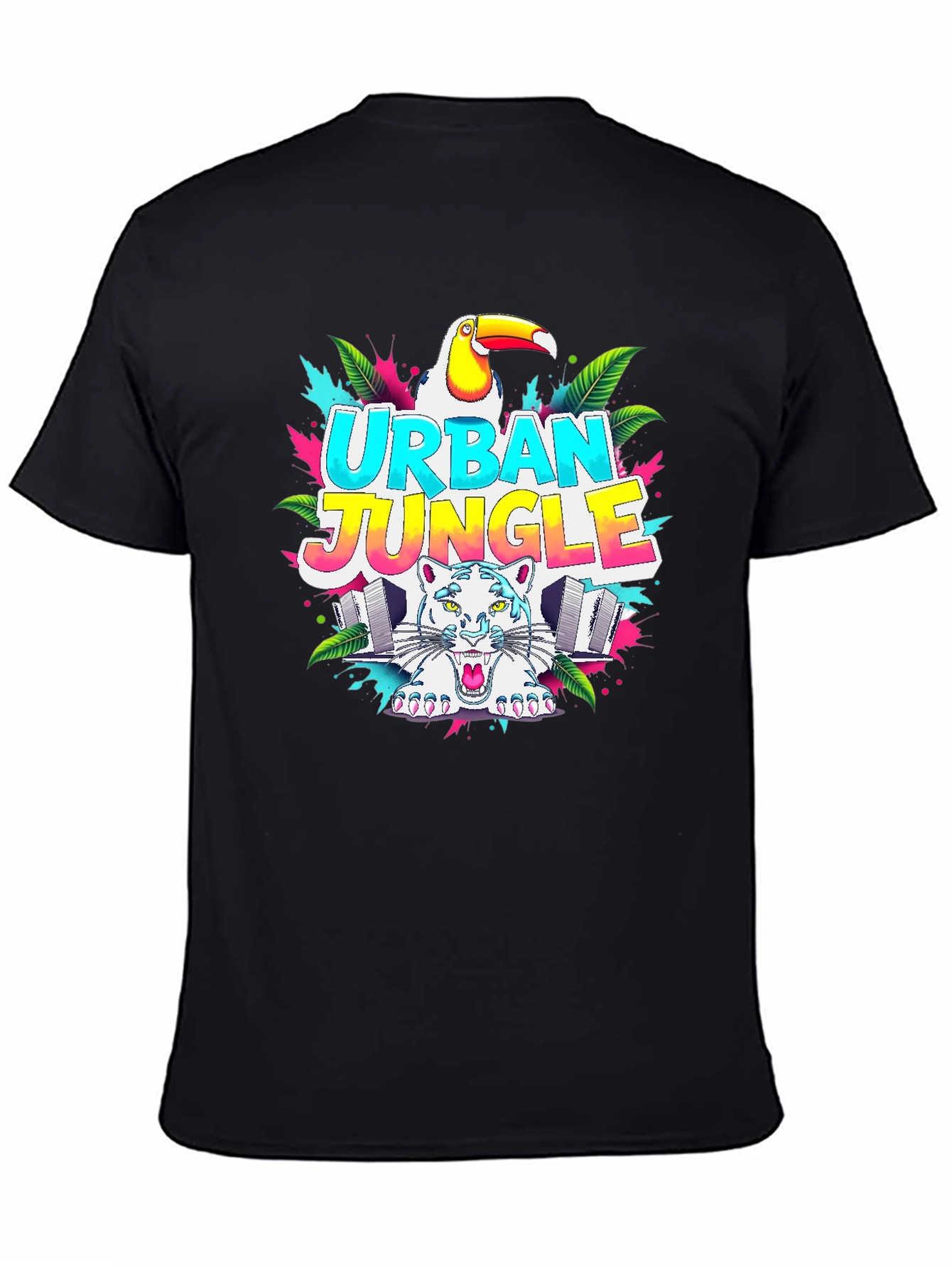 Urban Jungle Graphic T-Shirt - Tropical Toucan & Tiger