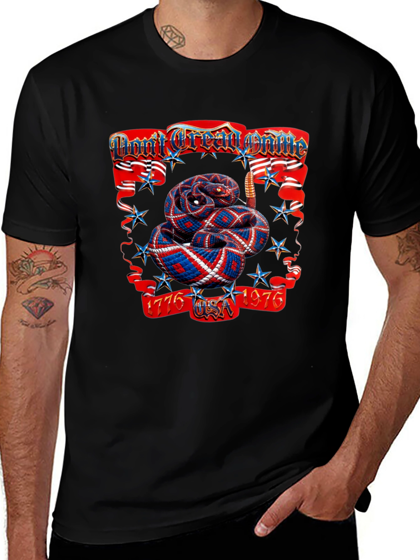 Patriotic Snake T-Shirt - Dont Tread on Me