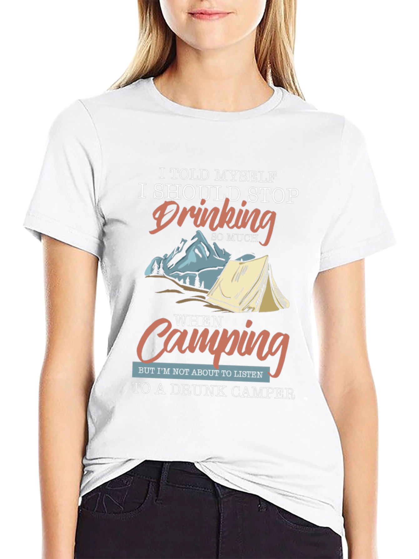 Drunk Camper T-Shirt - Camping Drinking Humor