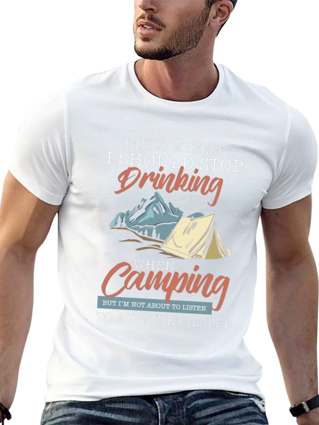 Drunk Camper T-Shirt - Camping Drinking Humor