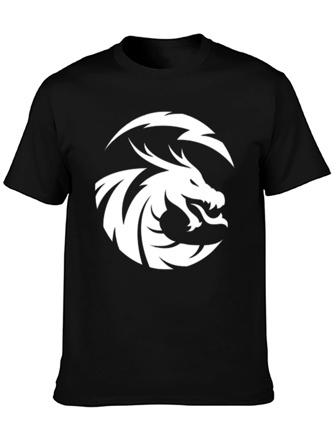 Dragon Logo Black T-Shirt - Graphic Print Tee