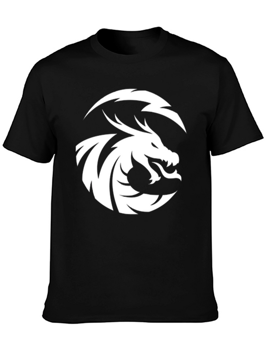 Dragon Logo Black T-Shirt - Graphic Print Tee