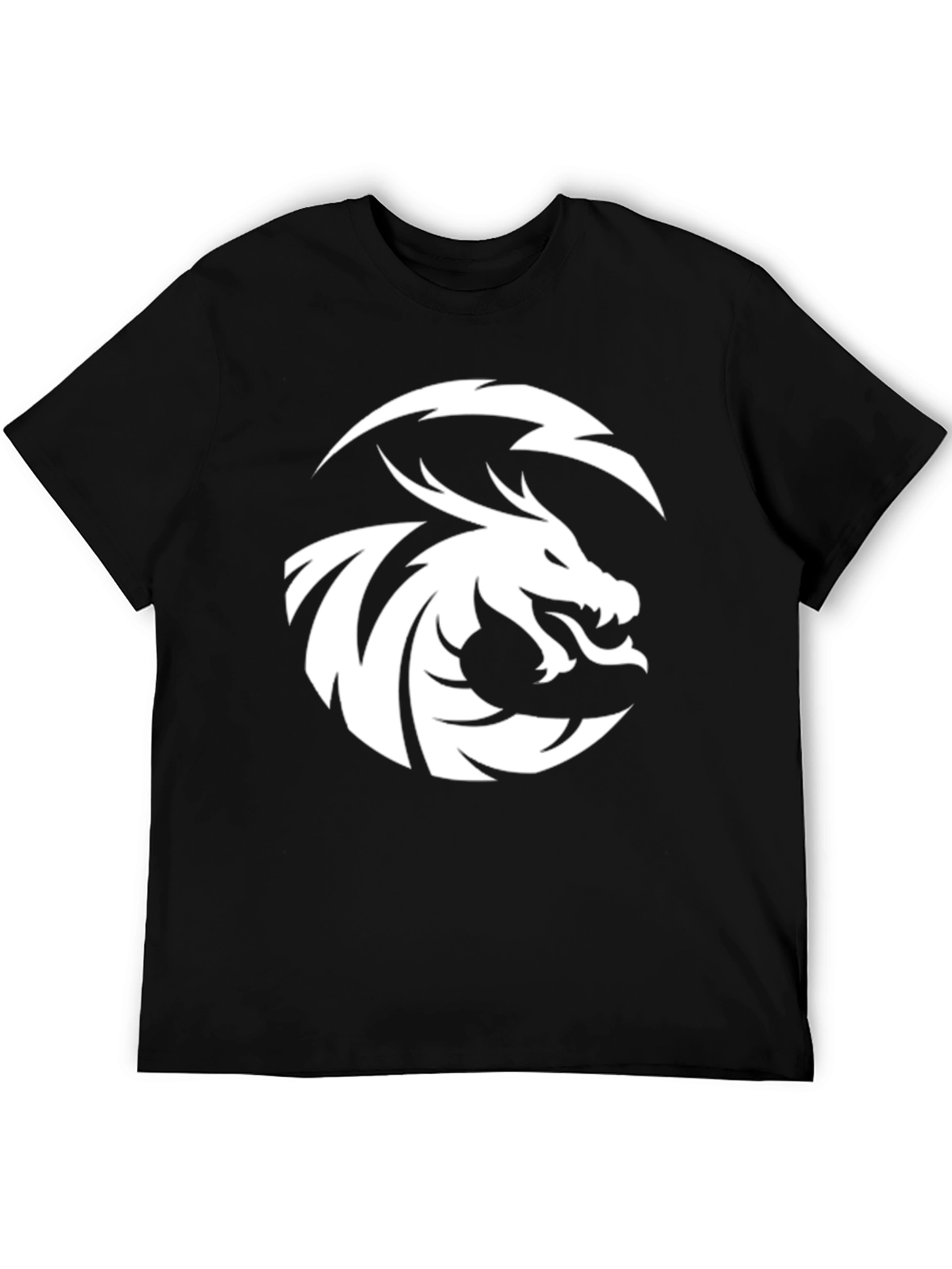 Dragon Logo Black T-Shirt - Graphic Print Tee