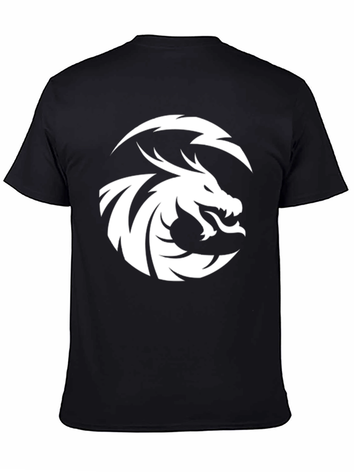 Dragon Logo Black T-Shirt - Graphic Print Tee