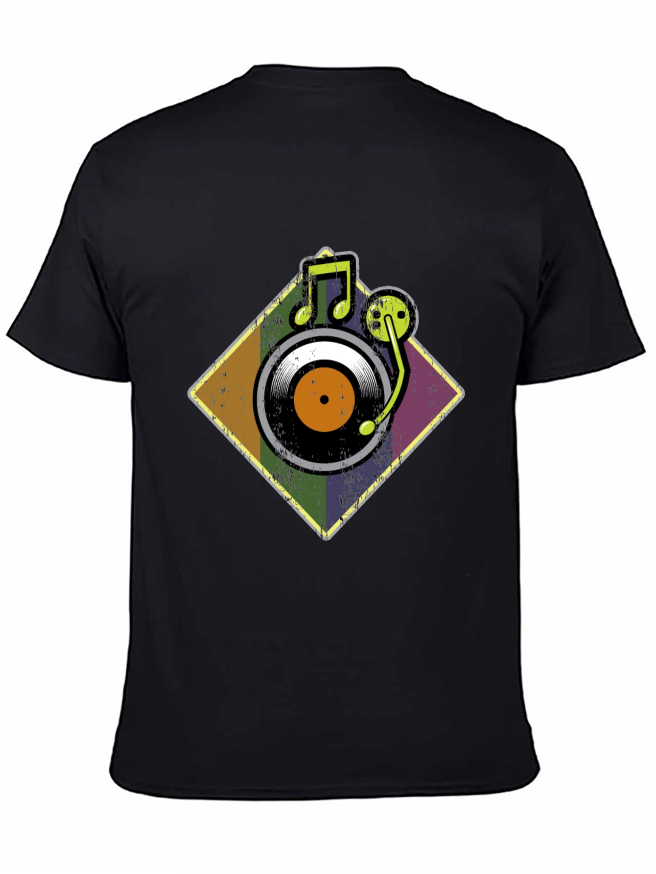 Retro Vinyl Record Player Graphic T-Shirt