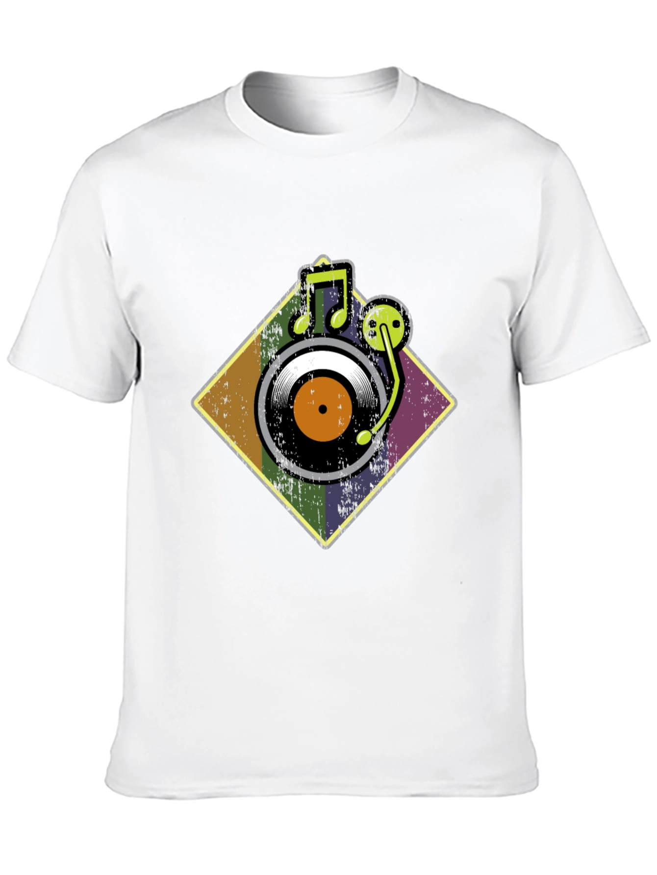 Retro Vinyl Record Player Graphic T-Shirt