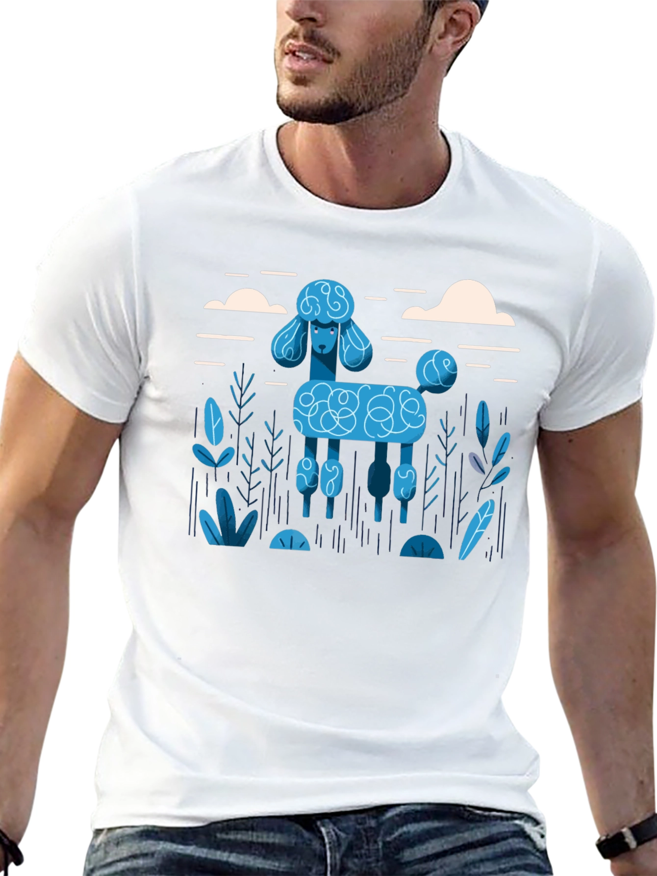 Poodle Graphic Tee - Modern Dog Lover Shirt