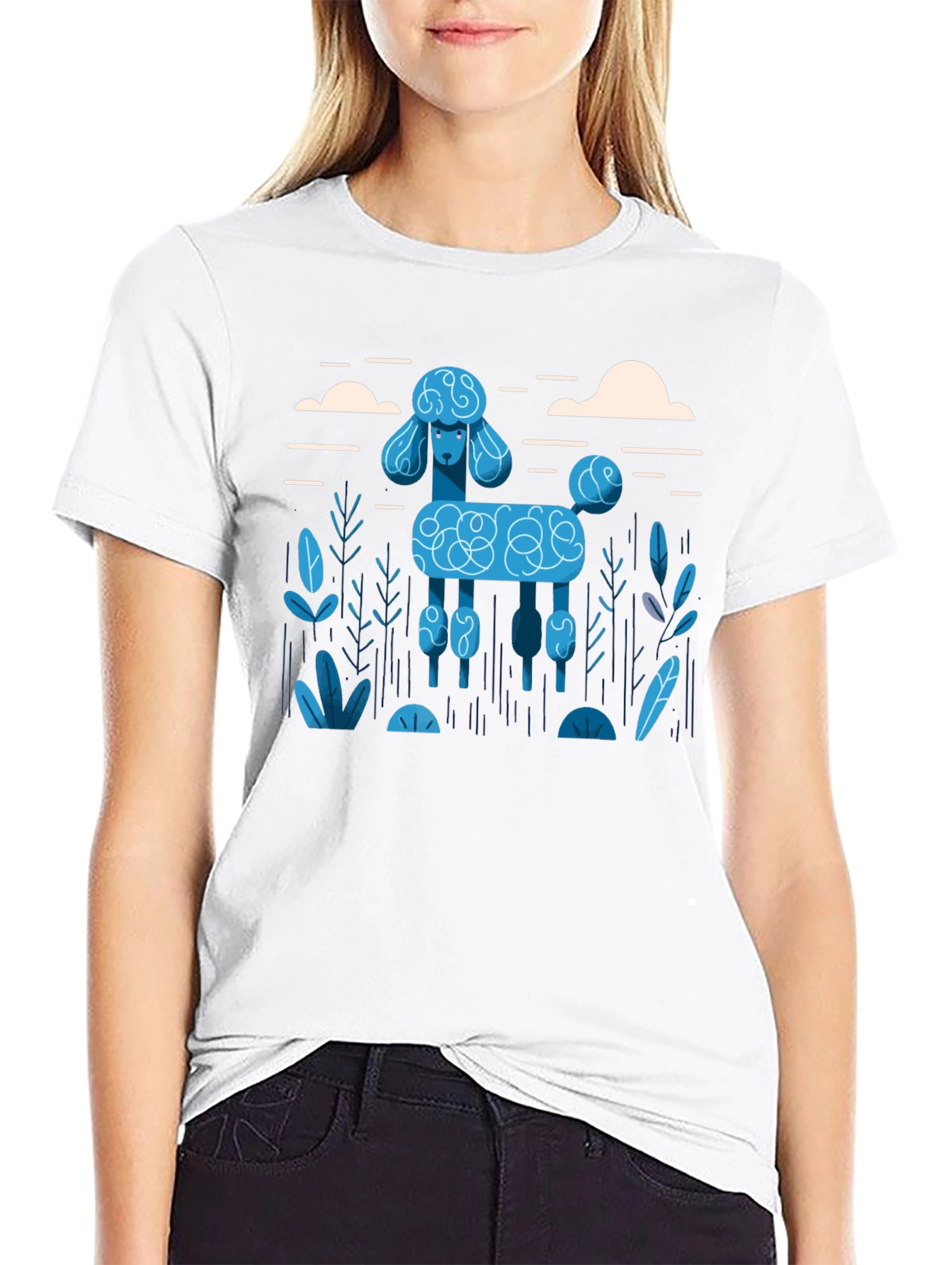 Poodle Graphic Tee - Modern Dog Lover Shirt