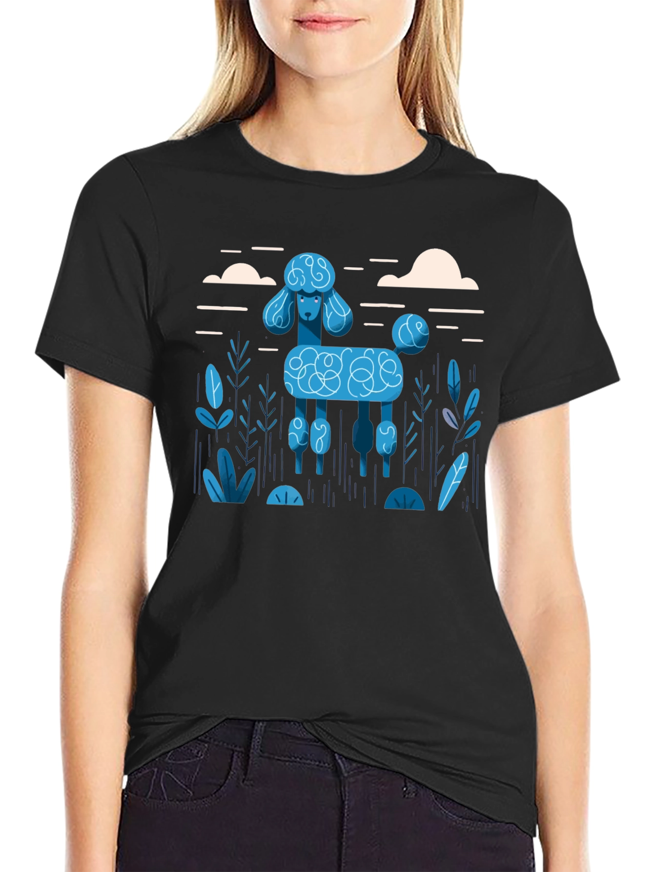 Poodle Graphic Tee - Modern Dog Lover Shirt