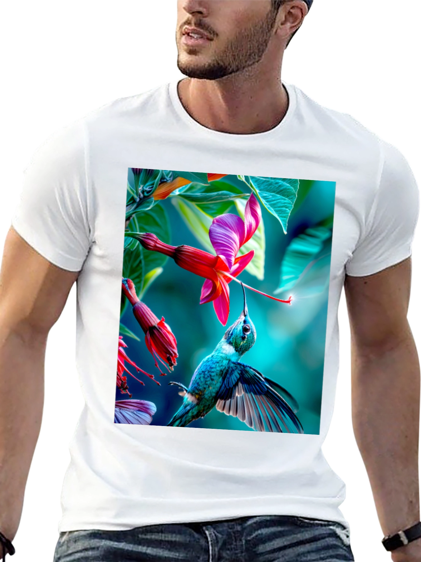 Hummingbird Floral Graphic Tee