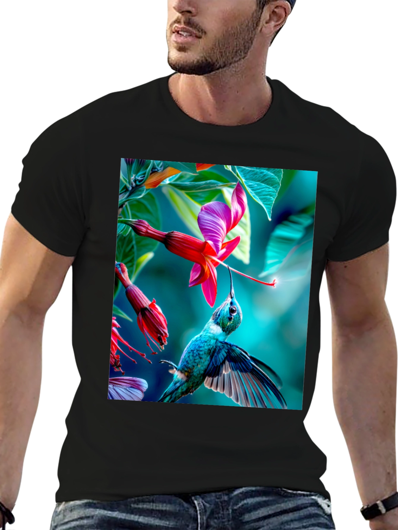 Hummingbird Floral Graphic Tee