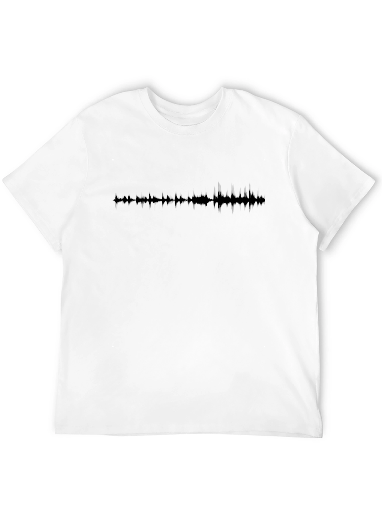 Black T-Shirt with Sound Wave Design