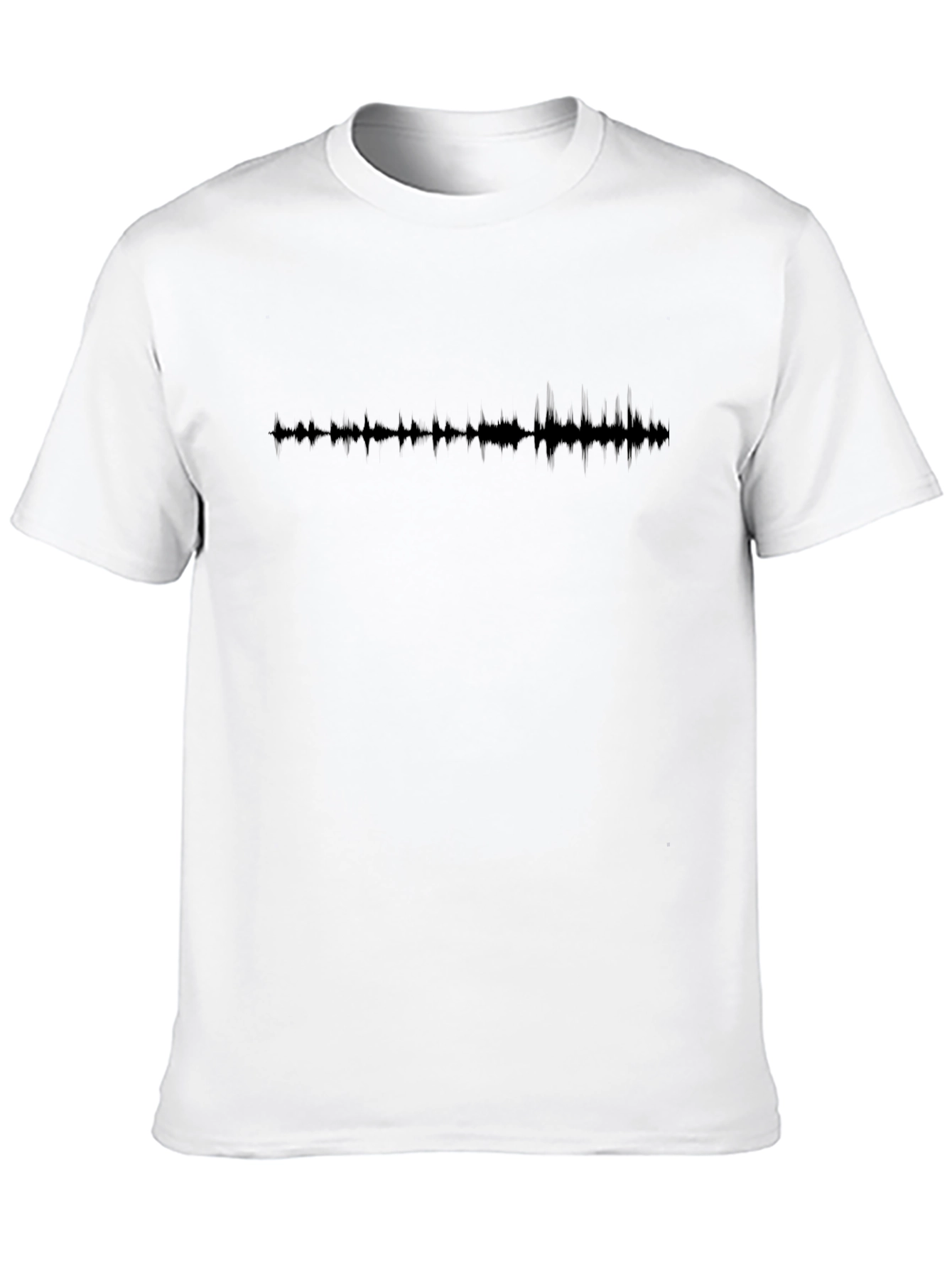 Black T-Shirt with Sound Wave Design