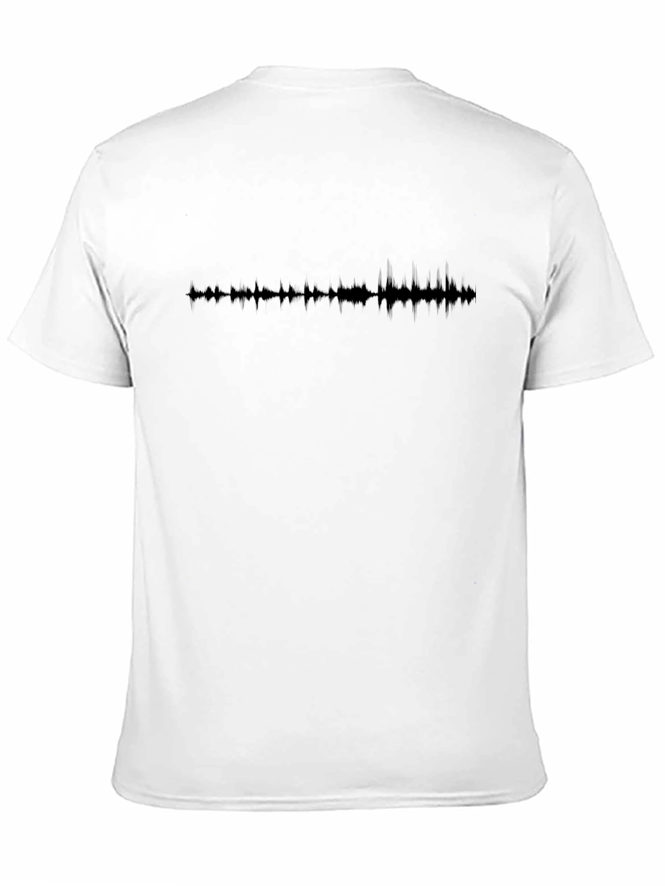 Black T-Shirt with Sound Wave Design