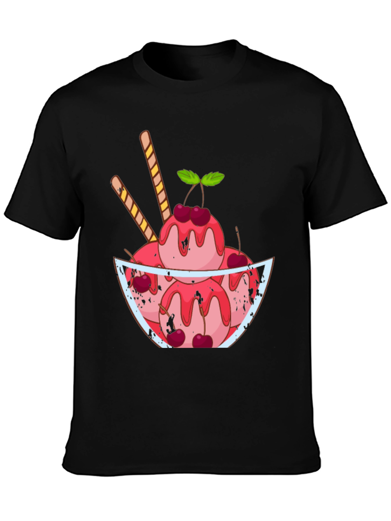 Ice Cream Sundae Graphic Tee - Fun Dessert T-Shirt