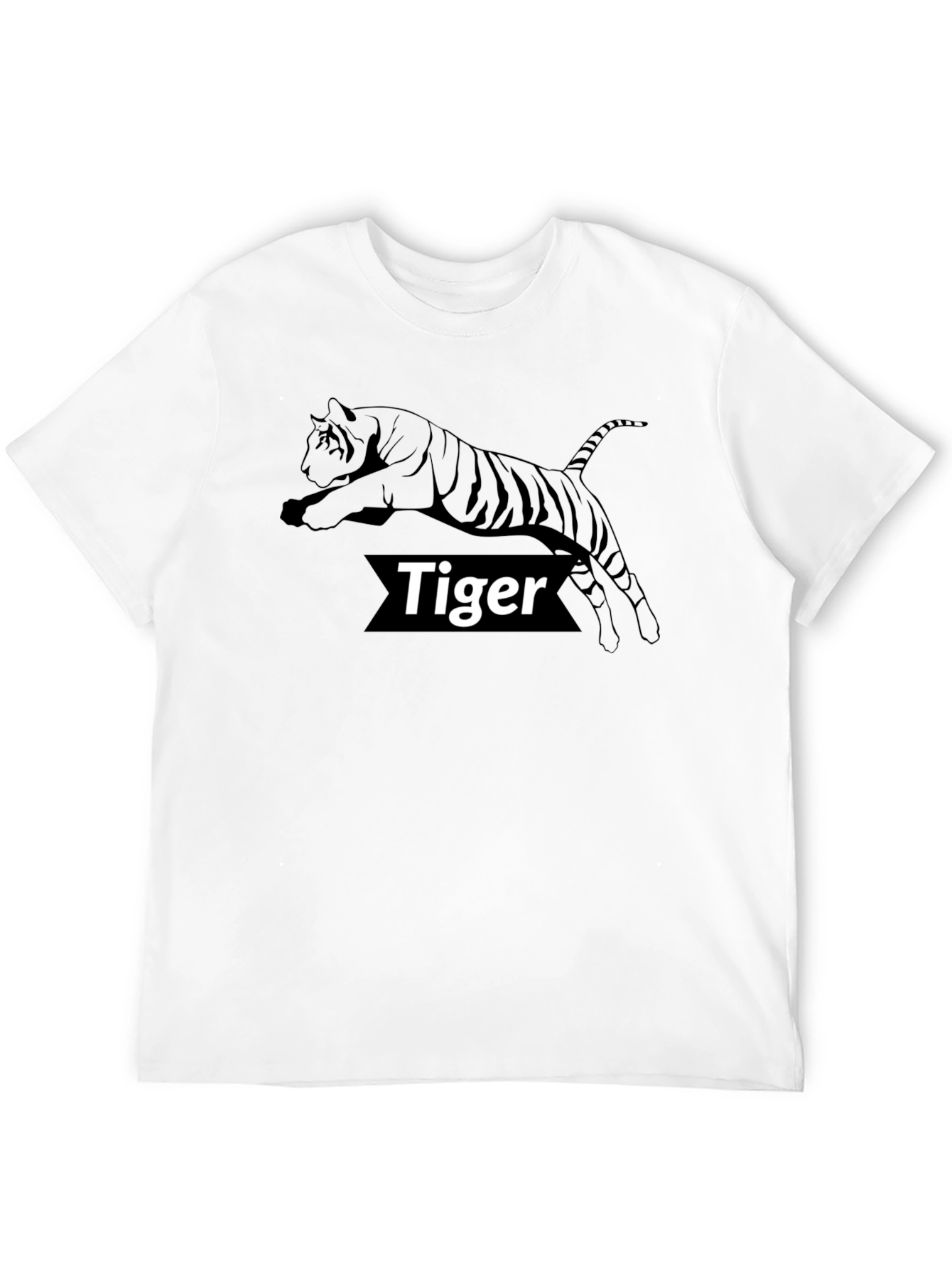 Tiger Graphic Black T-Shirt - Bold Animal Design