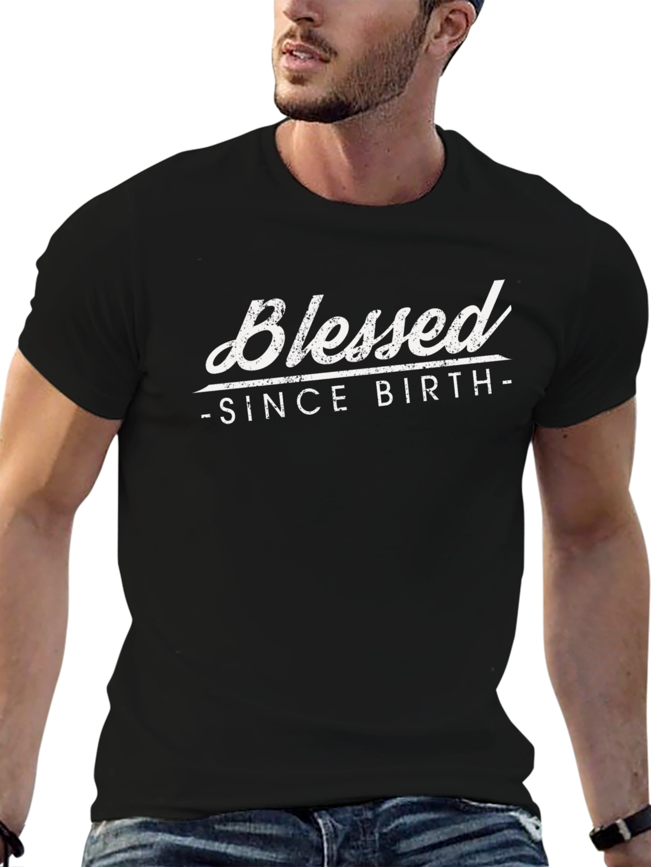 Blessed Since Birth Black T-Shirt