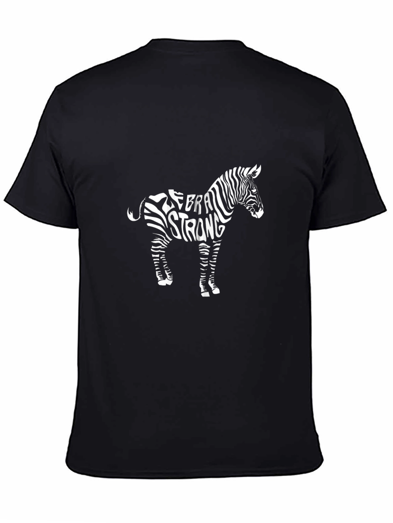 Zebra Strong Graphic T-Shirt - Black