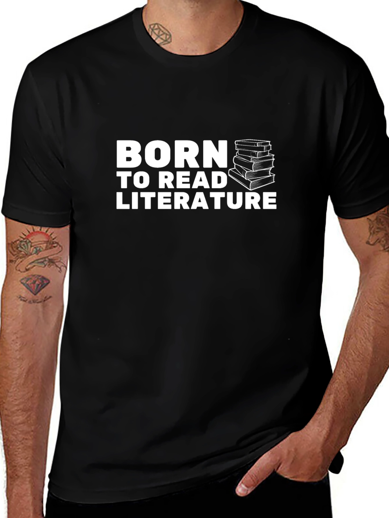 Born to Read Literature Black Graphic Tee