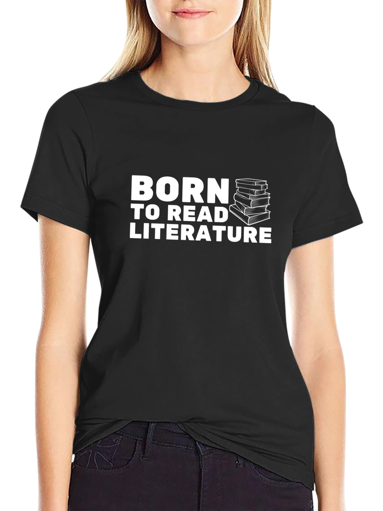 Born to Read Literature Black Graphic Tee