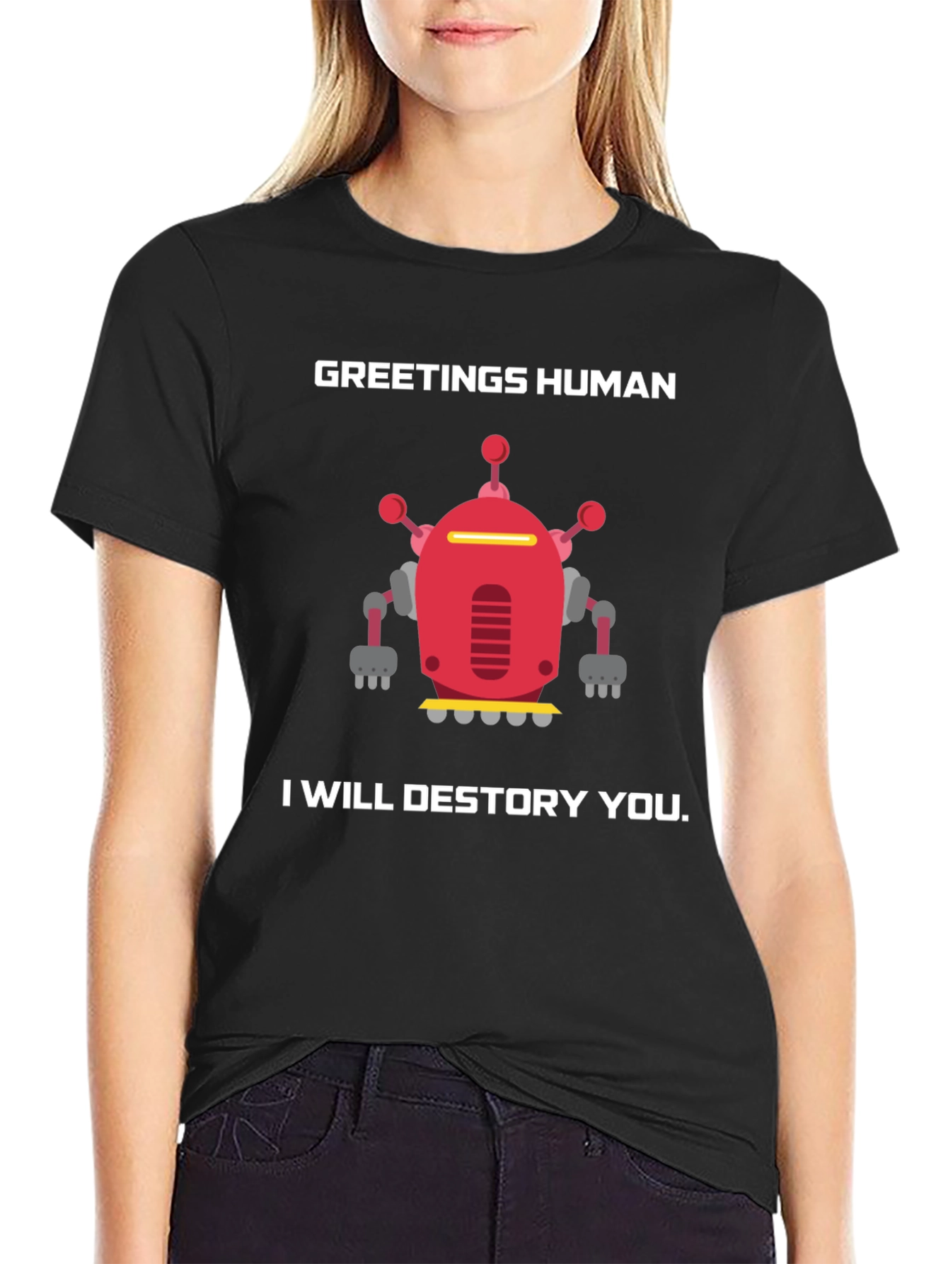 Greetings Human Robot T-Shirt