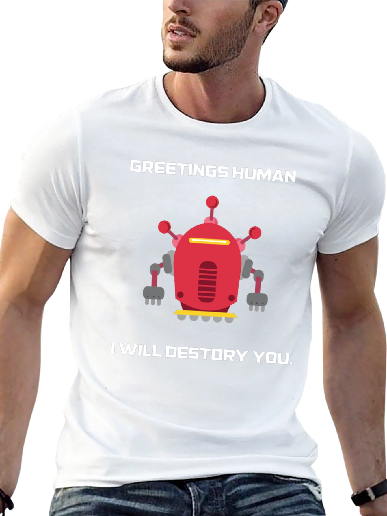 Greetings Human Robot T-Shirt