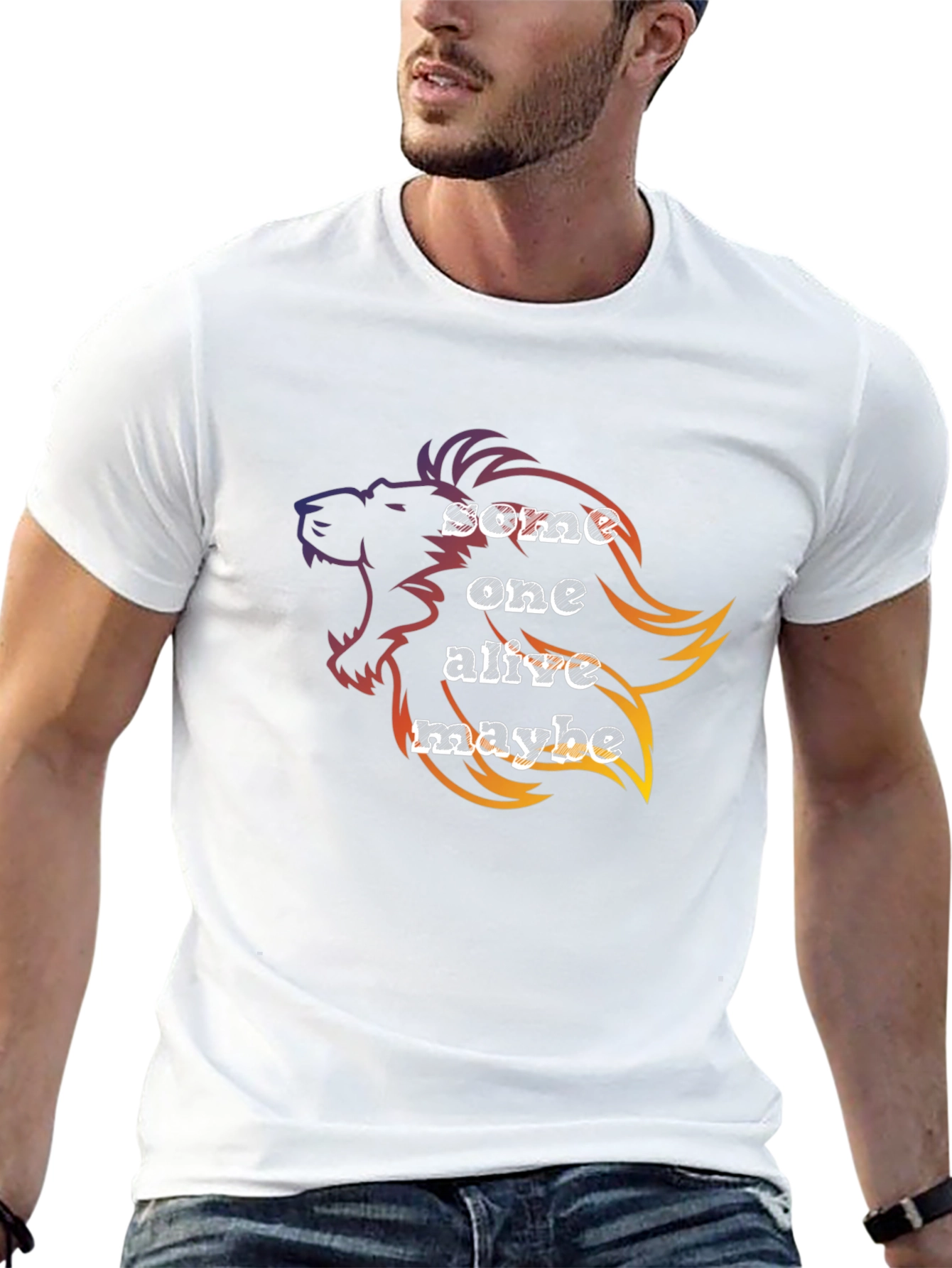 Lion Some One Alive Maybe Graphic Tee