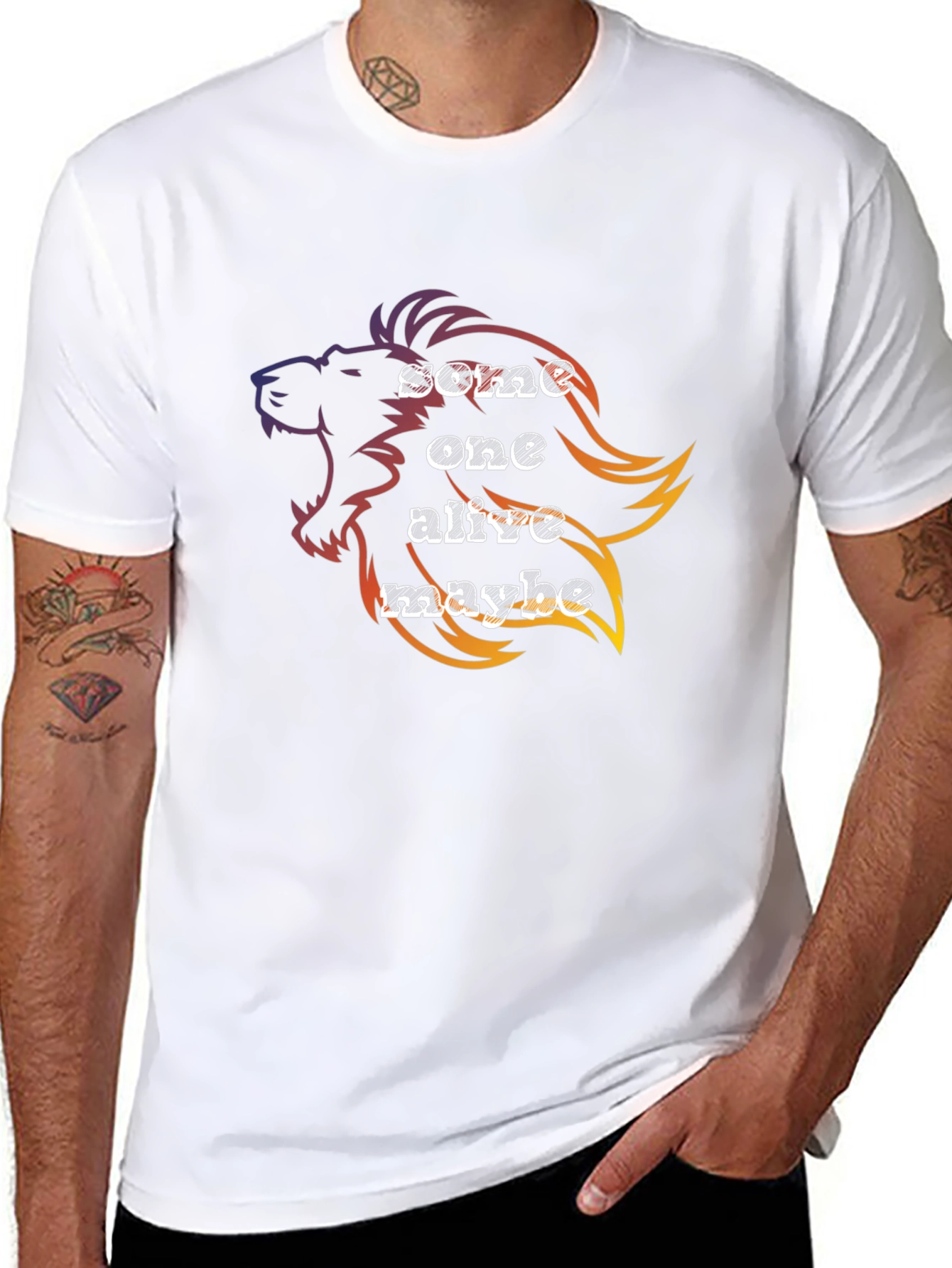 Lion Some One Alive Maybe Graphic Tee