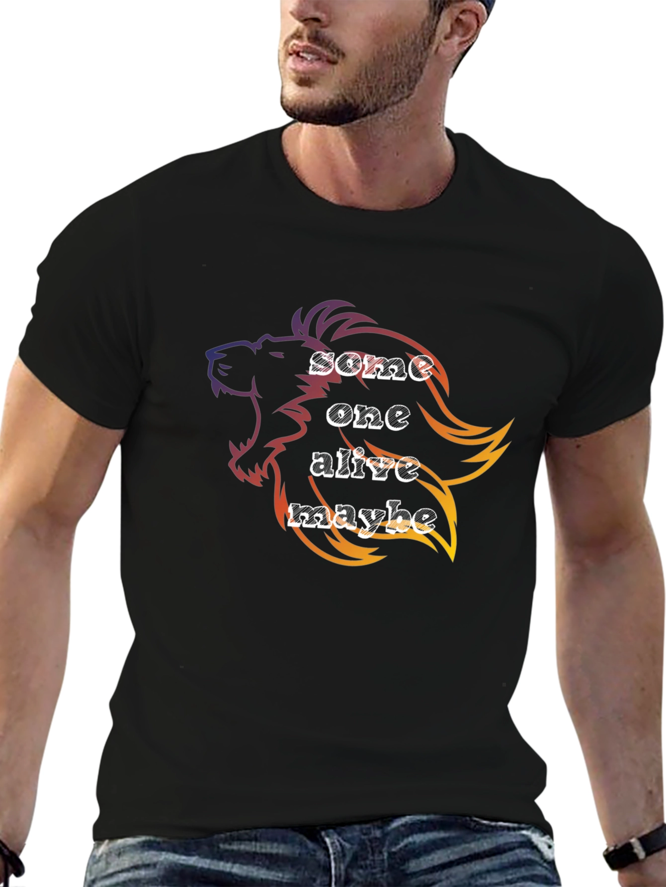 Lion Some One Alive Maybe Graphic Tee