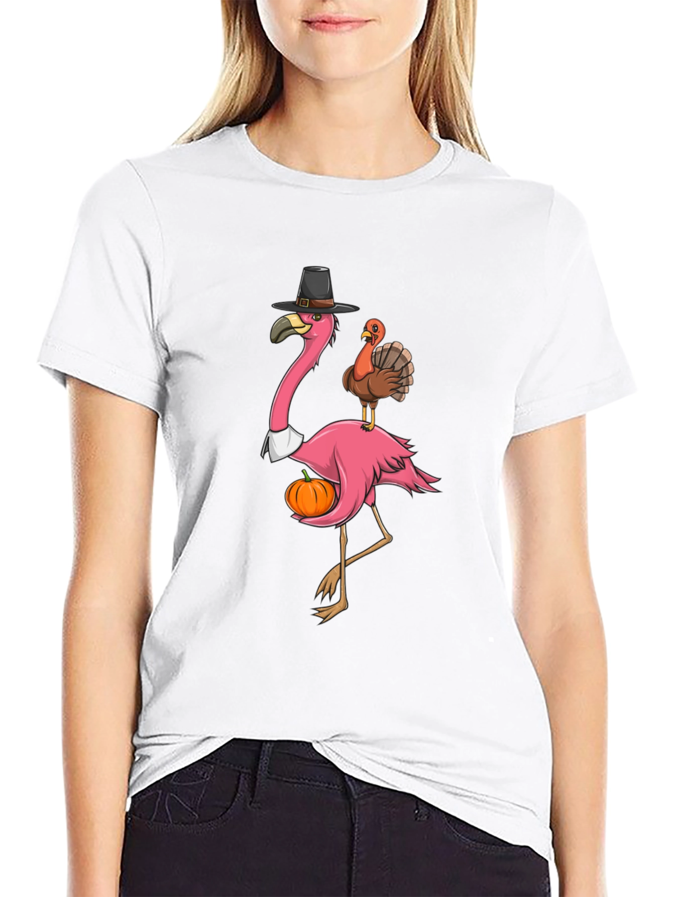 Thanksgiving Flamingo T-Shirt