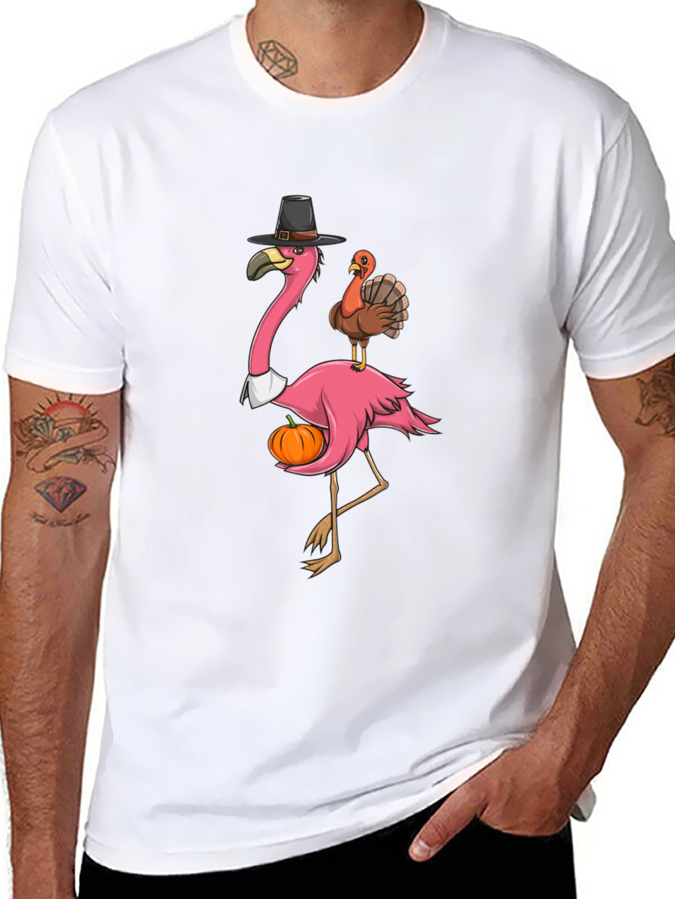Thanksgiving Flamingo T-Shirt