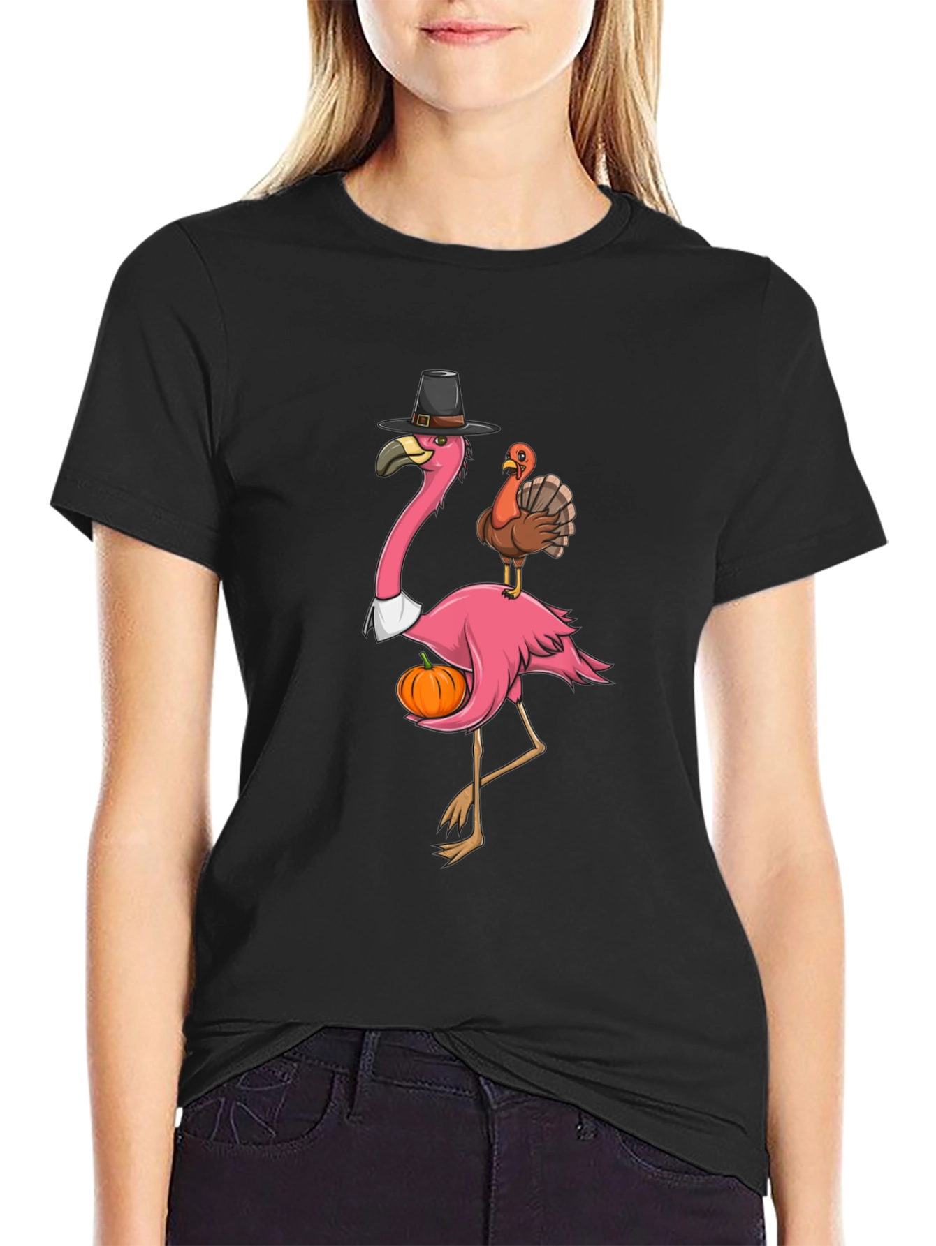 Thanksgiving Flamingo T-Shirt