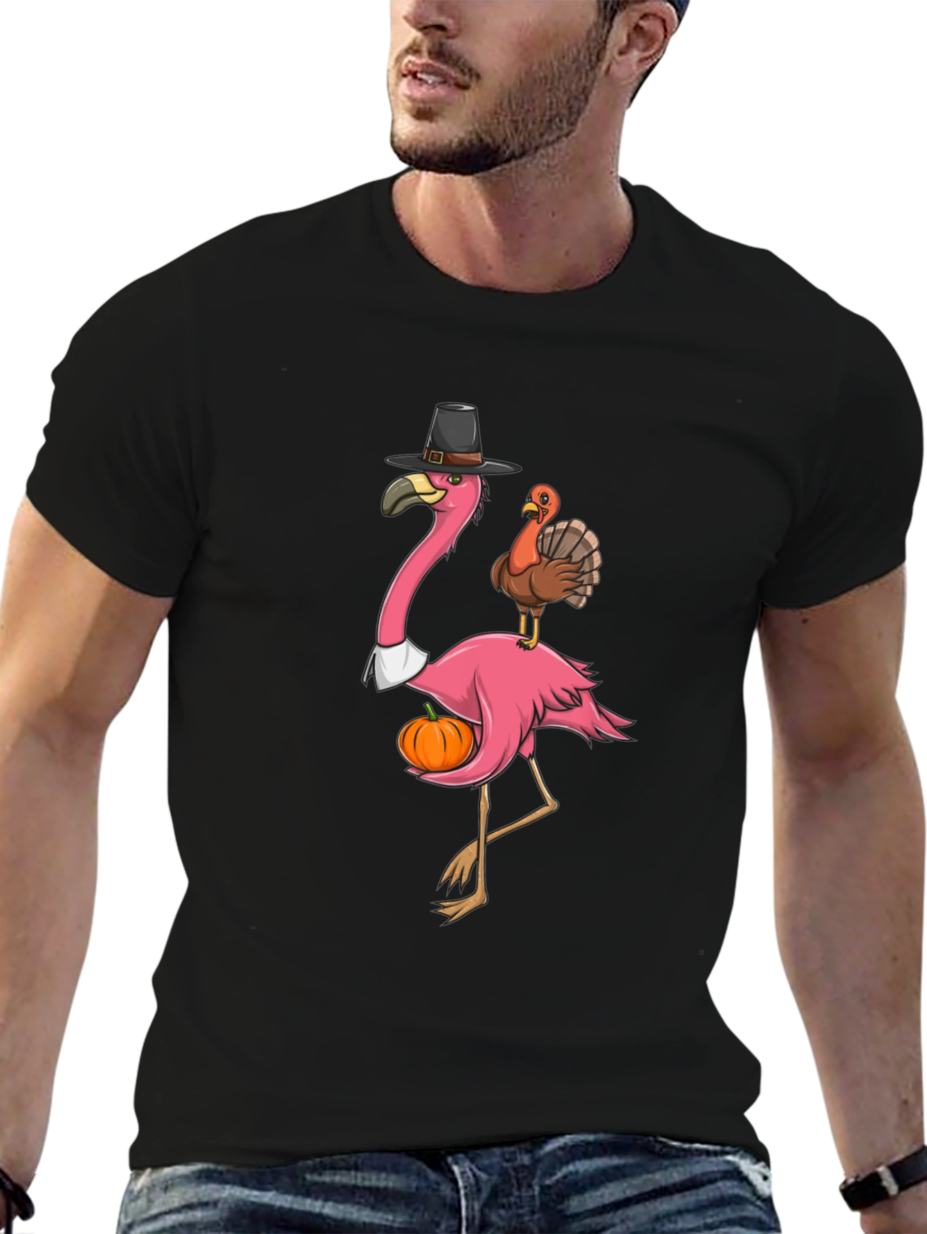 Thanksgiving Flamingo T-Shirt