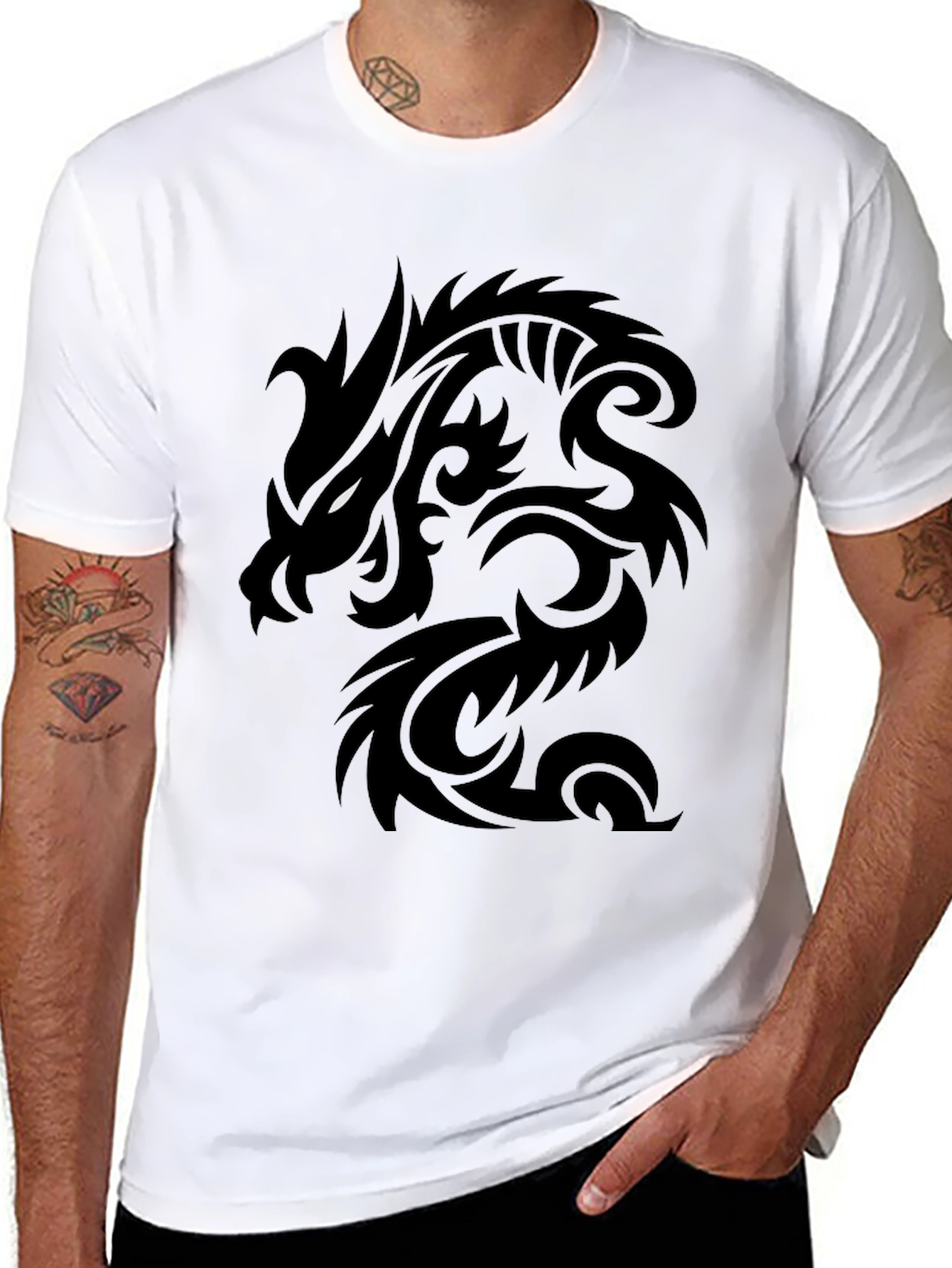 Black Dragon Graphic Tee - Mens Short Sleeve