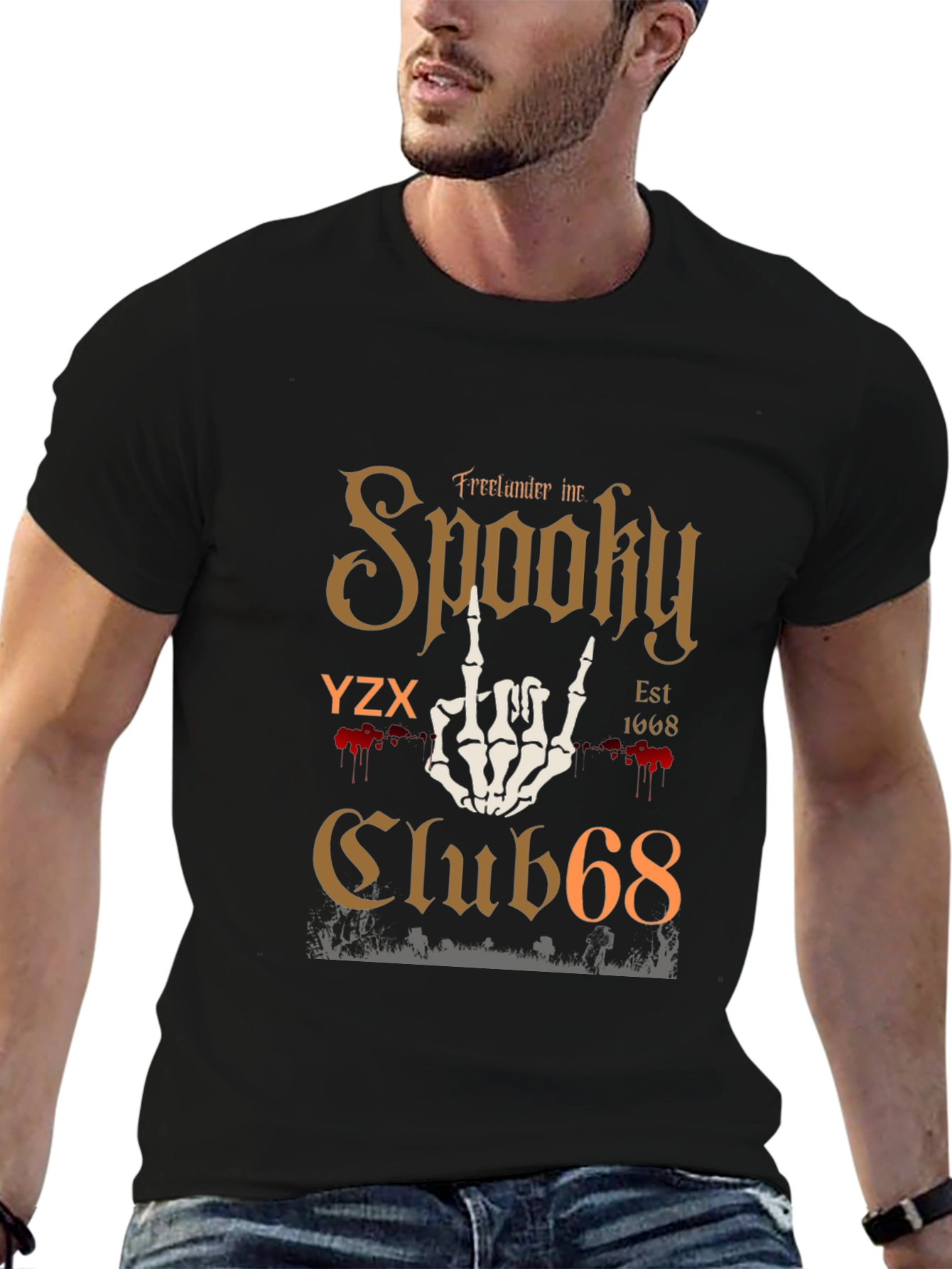 Spooky Club 68 Graphic T-Shirt - Halloween Tee
