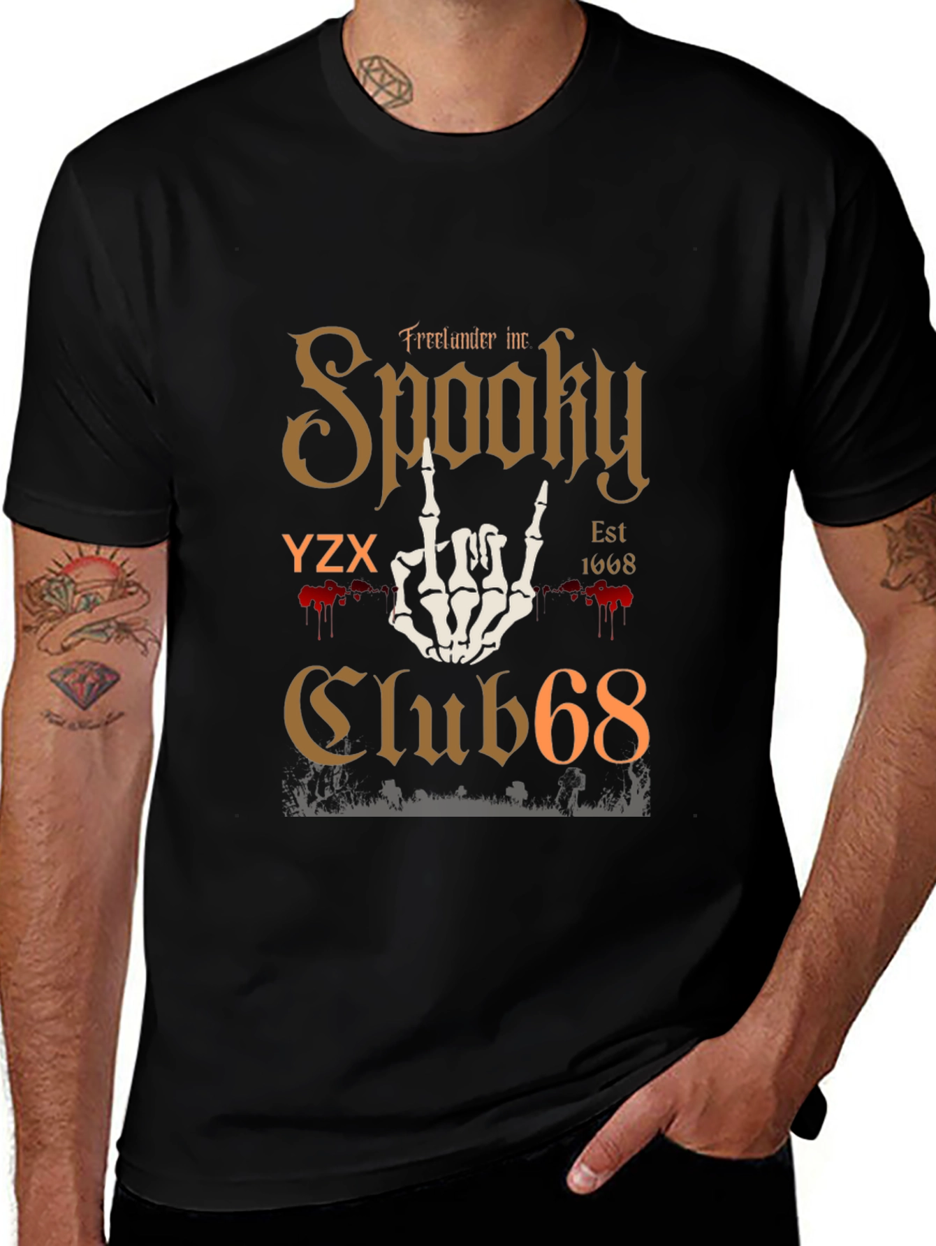 Spooky Club 68 Graphic T-Shirt - Halloween Tee