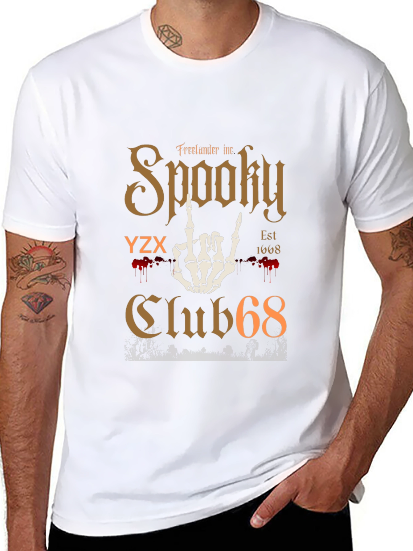 Spooky Club 68 Graphic T-Shirt - Halloween Tee